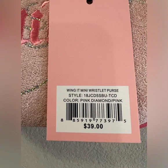 Juicy Couture Wing It Mini Wristlet Purse – Pink Diamond Butterfly - Picture 2 of 10